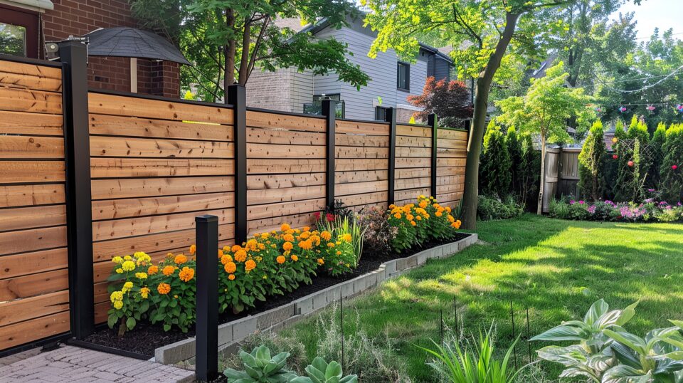 New wood fence